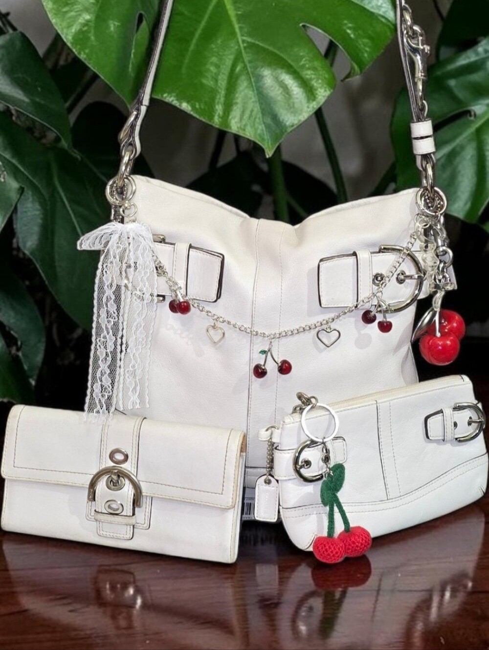 3pc '05 COACH Soho Slim Duffle Set: 1452 Bag, Trifold Wallet & Wristlet